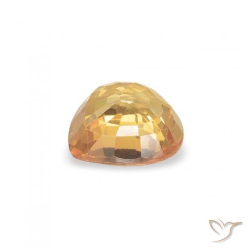 Safira Laranja-Ouro Natural 0.44ct, Coração, VVS-VS