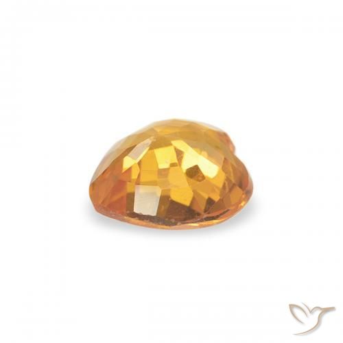 Safira Laranja-Ouro Natural 0.37ct, Coração, VVS-VS