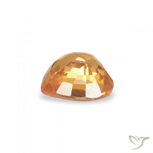 Safira Laranja Intenso Natural 0.41ct, Coração, VVS-VS