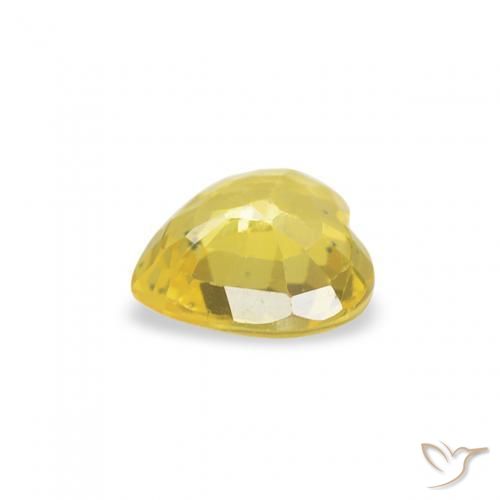 Safira Amarelo Toscana Natural 0.39ct, Coração, VS