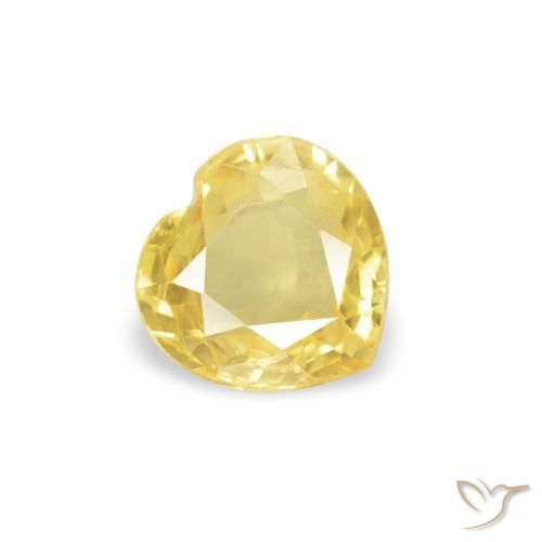 Safira Amarelo Toscana Natural 0.38ct, Coração, VS