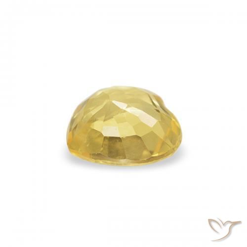 Safira Amarelo Toscana Natural 0.38ct, Coração, VS