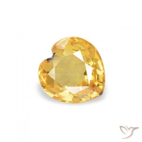 Safira ouro médio Natural 0.44ct, Coração, VS