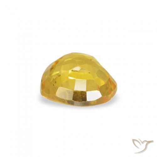 Safira Laranja Dourada Natural 0.44ct, Coração, VS