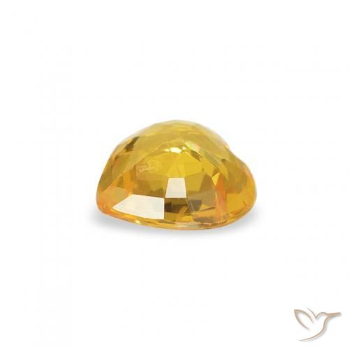 Safira Dourado médio Natural 0.33ct, Coração, VS