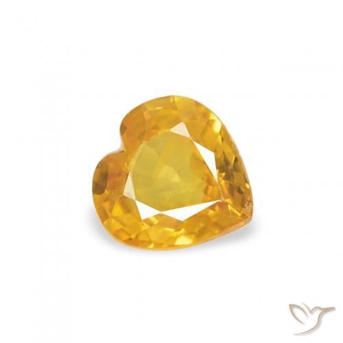 Safira Dourado médio Natural 0.36ct, Coração, VS