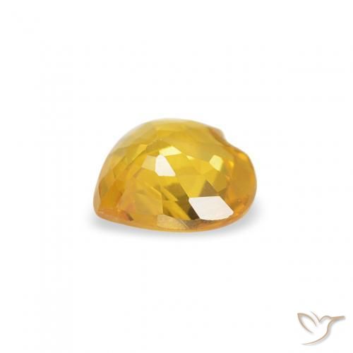 Safira Dourado médio Natural 0.36ct, Coração, VS