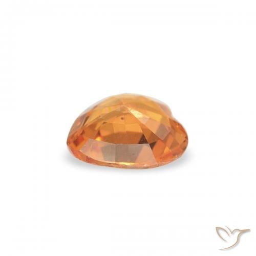 Safira laranja avermelhado Natural 0.29ct, Coração, VS