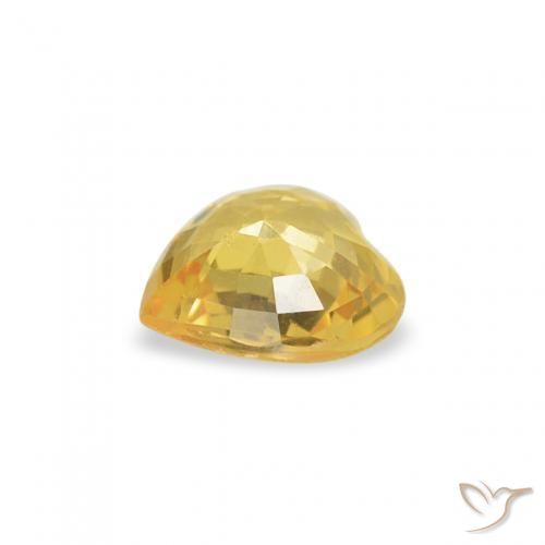 Safira amarelo médio Natural 0.36ct, Coração, VS