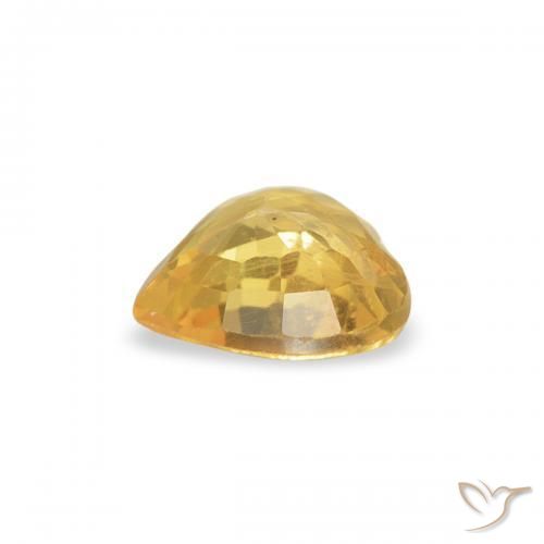 Safira Dourado médio Natural 0.39ct, Coração, VVS-VS
