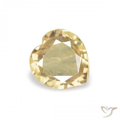 Safira Dourado Natural 0.37ct, Coração, VVS-VS
