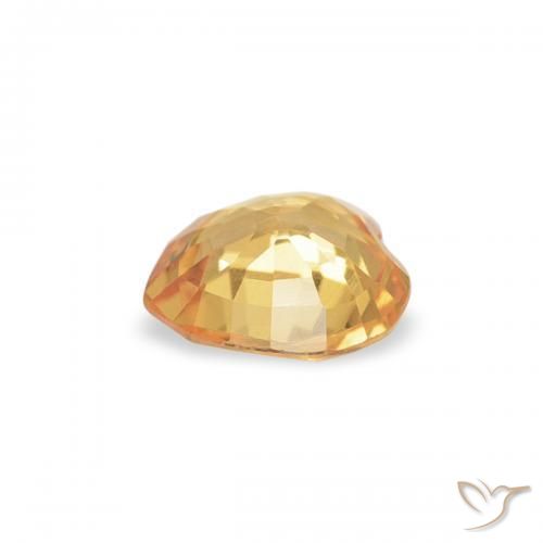 Safira Laranja claro-dourado Natural 0.33ct, Coração, VVS-VS