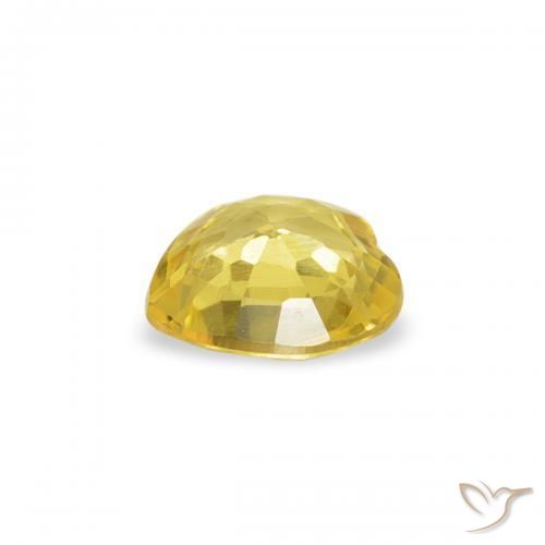 Safira amarelo médio Natural 0.32ct, Coração, VVS-VS