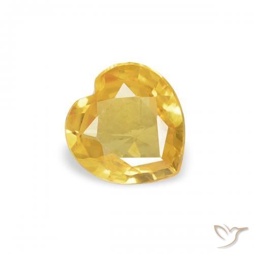 Safira Dourado Natural 0.33ct, Coração, VVS-VS