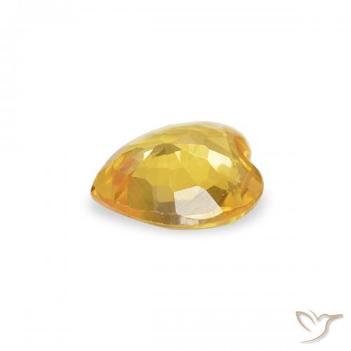 Safira Dourado Natural 0.33ct, Coração, VVS-VS