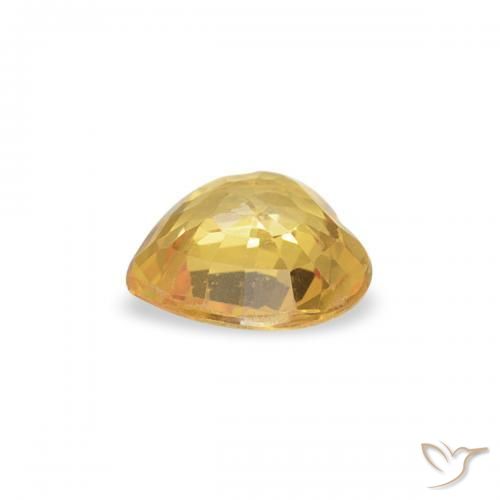 Safira Laranja Dourado Profundo Natural 0.33ct, Coração, VVS-VS