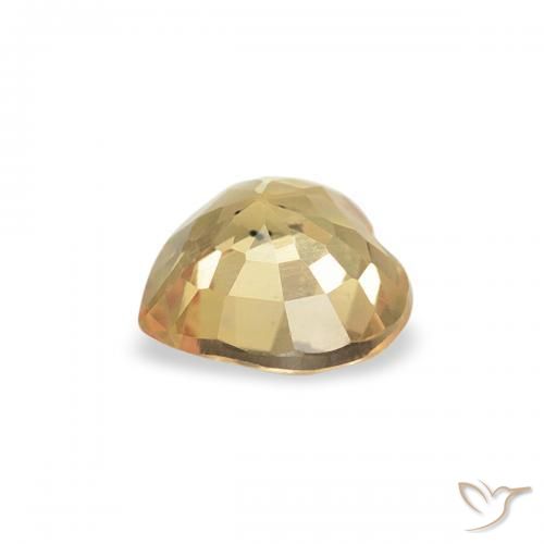 Safira Dourado Natural 0.45ct, Coração, VVS-VS