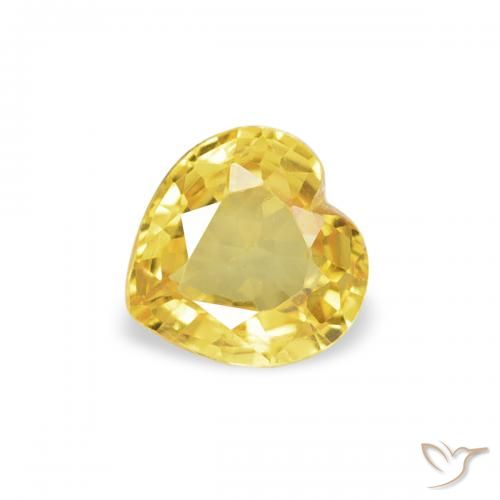 0.35ct Natural Dourado Safira, Coração, VVS-VS