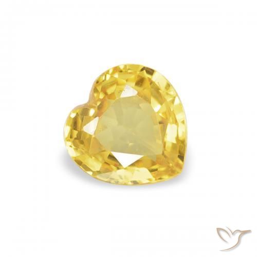Safira Dourado Natural 0.35ct, Coração, VVS-VS
