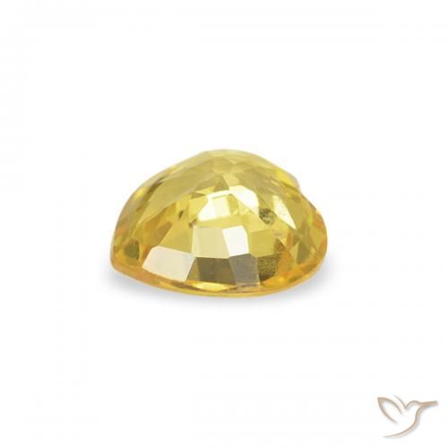 Safira Dourado Natural 0.35ct, Coração, VVS-VS