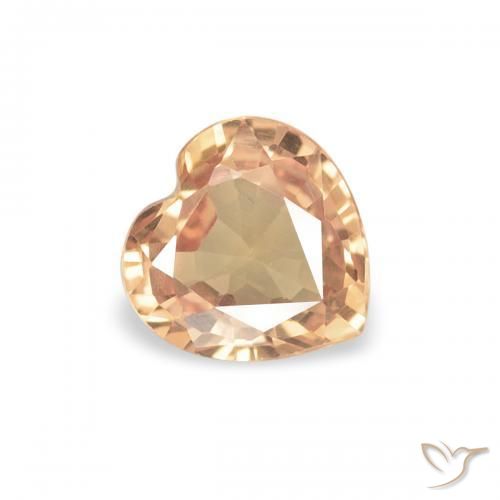 Safira Cidra de Laranja Natural 0.39ct, Coração, VVS-VS