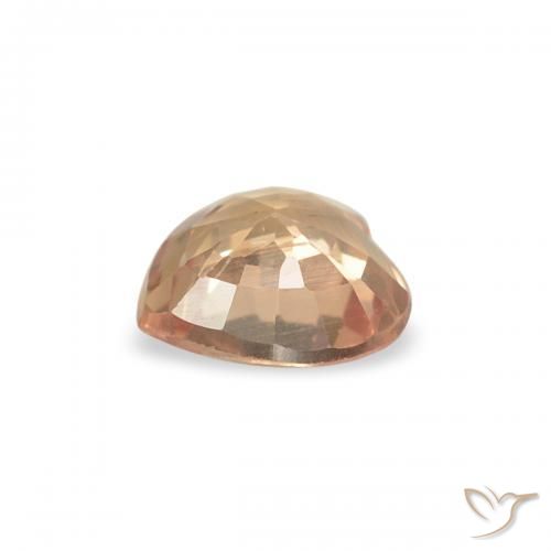 Safira Cidra de Laranja Natural 0.39ct, Coração, VVS-VS
