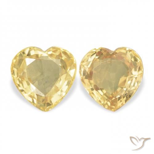 0.92ctw Natural Dourado Safira, Coração, VVS-VS
