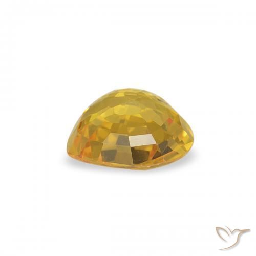 Safira Laranja Dourada Natural 0.36ct, Coração, VVS-VS