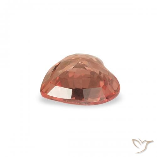 Safira Laranja Médio Natural 0.36ct, Coração, VVS-VS