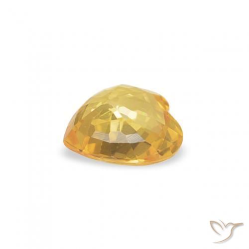 Safira Dourado Natural 0.35ct, Coração, VVS-VS