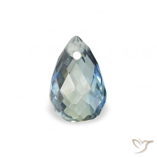 0.46ct Natural Cerceta Safira, Briolette, VS, Photo A