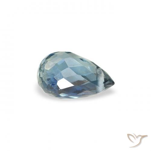 Safira Cerceta Natural 0.46ct, Briolette, VS