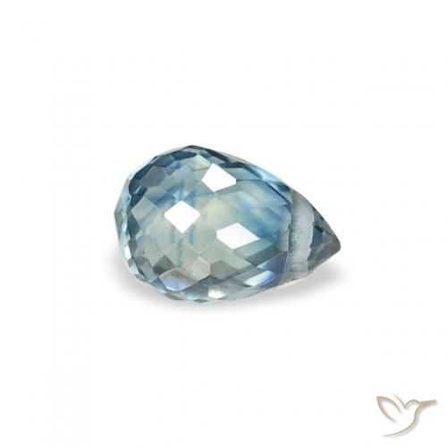 Safira Cerceta Natural 0.44ct, Briolette, VS