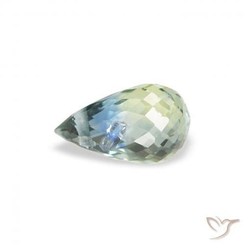 Safira Cerceta Natural 0.59ct, Briolette, VS