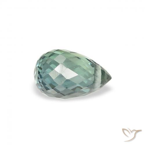 Safira Cerceta Natural 0.64ct, Briolette, VS