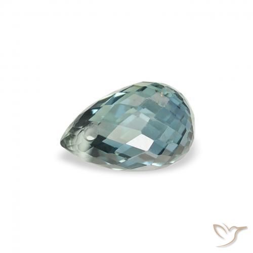 Safira Cerceta Natural 0.64ct, Briolette, VS