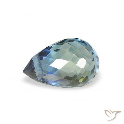 Safira Cerceta Natural 0.57ct, Briolette, VS
