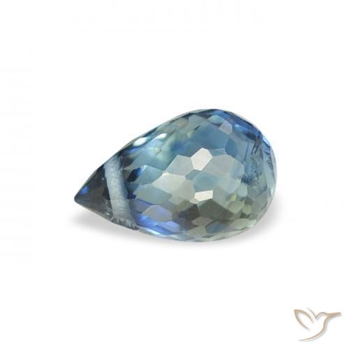 Safira Cerceta Natural 0.75ct, Briolette, VS