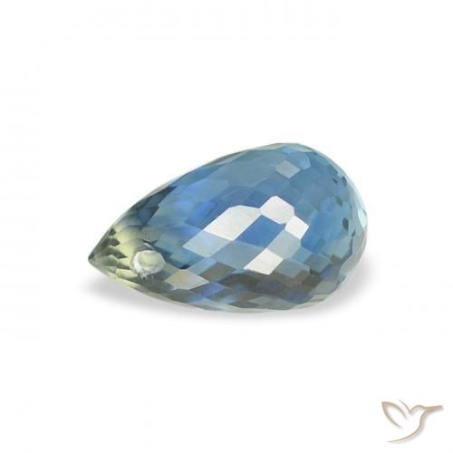 Safira Cerceta Natural 0.83ct, Briolette, VS
