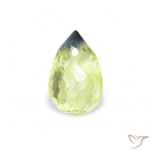 0.41ct Natural Luz amarela Safira, Briolette, VS