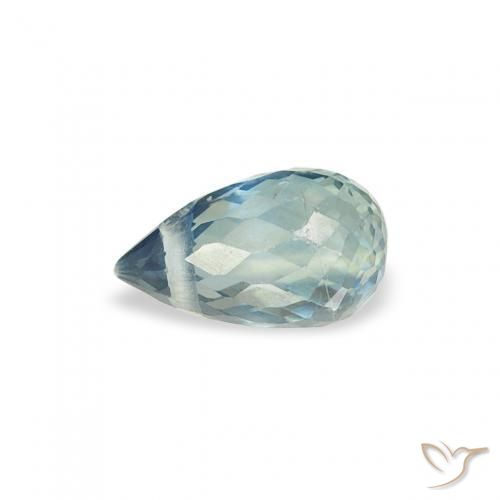 Safira Cerceta Natural 0.42ct, Briolette, VS