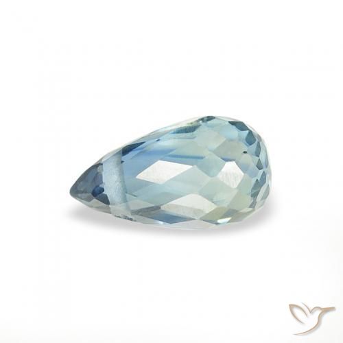 Safira Cerceta Natural 0.50ct, Briolette, VS