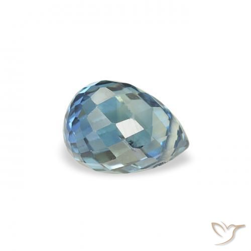 Safira Cerceta Natural 0.63ct, Briolette, VS