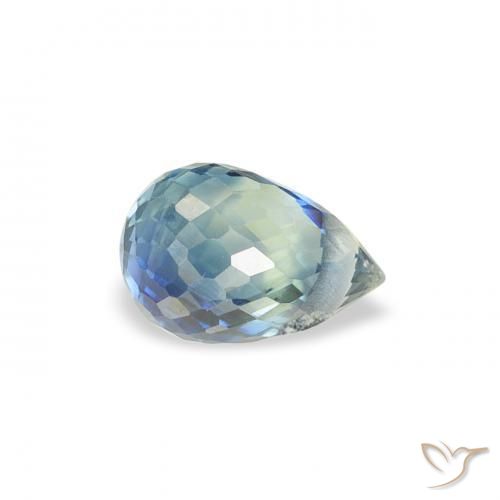 Safira Cerceta Natural 0.60ct, Briolette, VS