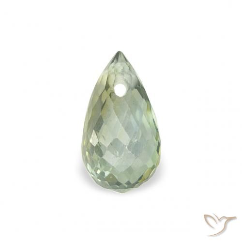 0.48ct Natural Luz verde Safira, Briolette, VS