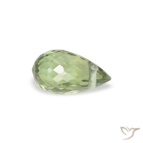 Safira Luz verde Natural 0.48ct, Briolette, VS