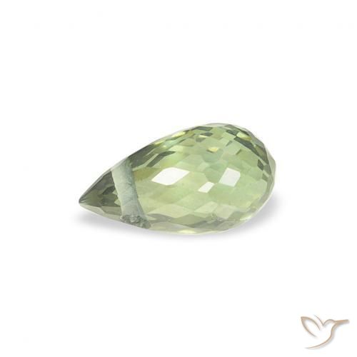 Safira Luz verde Natural 0.48ct, Briolette, VS