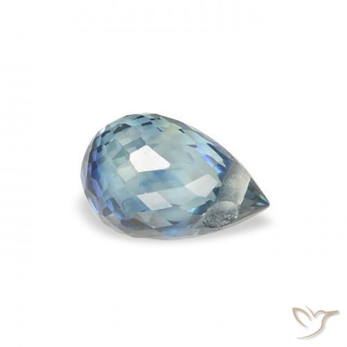 Safira Cerceta Natural 0.62ct, Briolette, VS