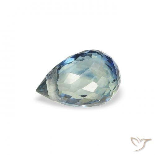 Safira Cerceta Natural 0.62ct, Briolette, VS