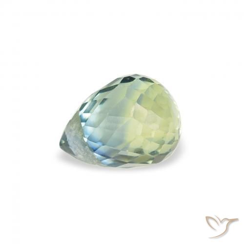Safira Cerceta Natural 0.73ct, Briolette, VS